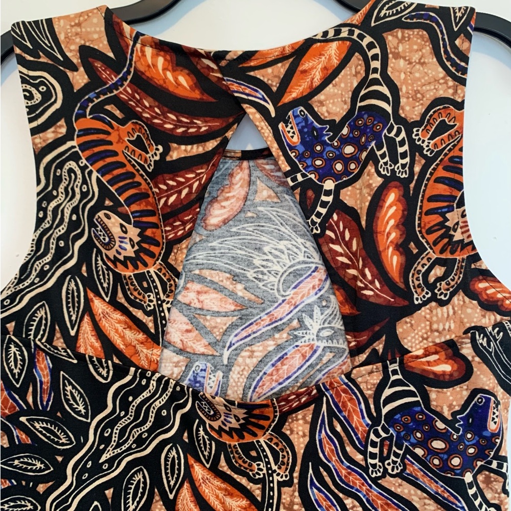 H&M Tribal Jungle Cutout Summer Fit & Flare Dress - Picture 7 of 11